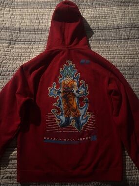 Primitive Red Super Saiyan Blue Goku Hoodie